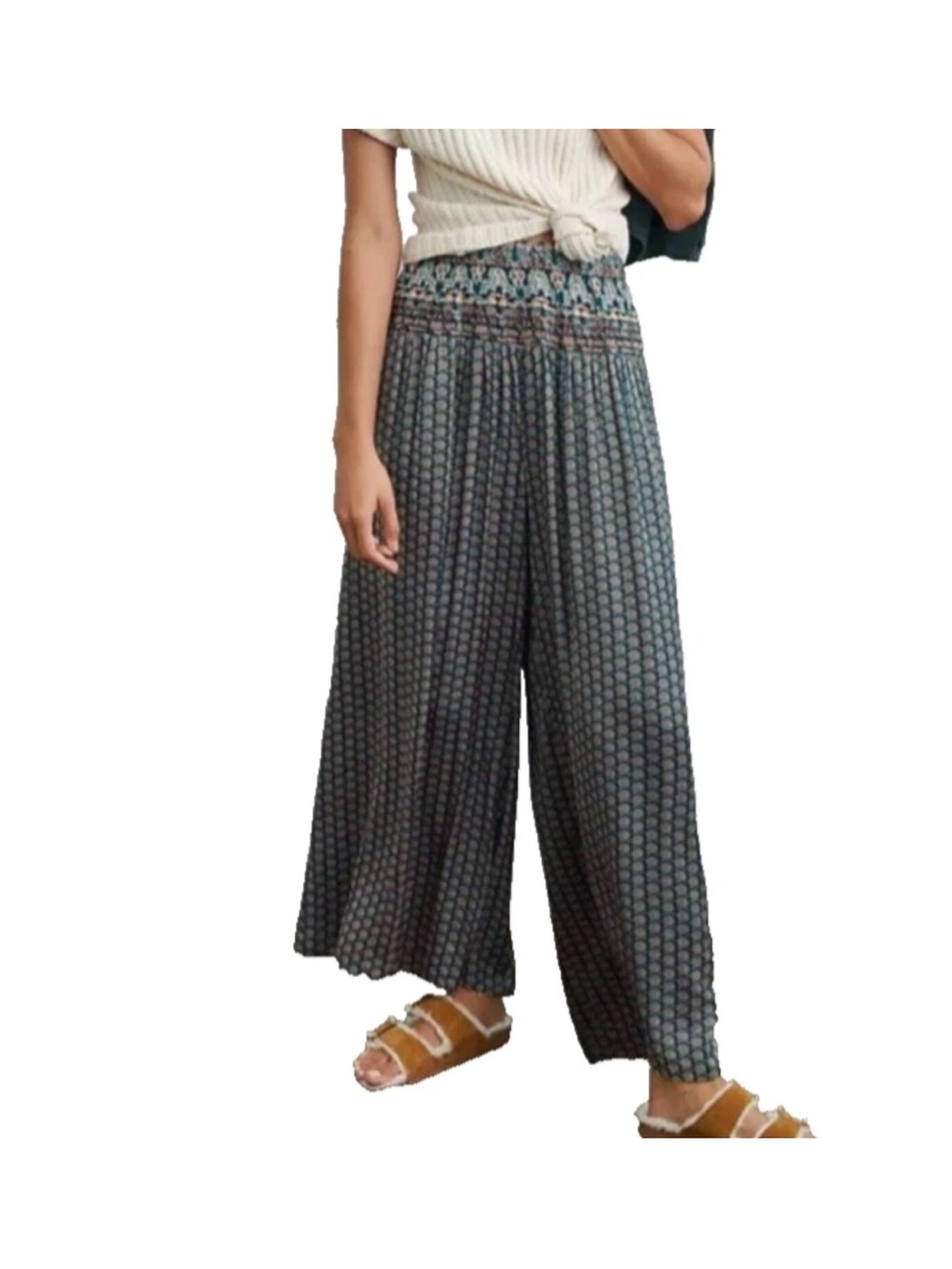 Anthro Palazzo Pants Medallion Aria Wide Leg